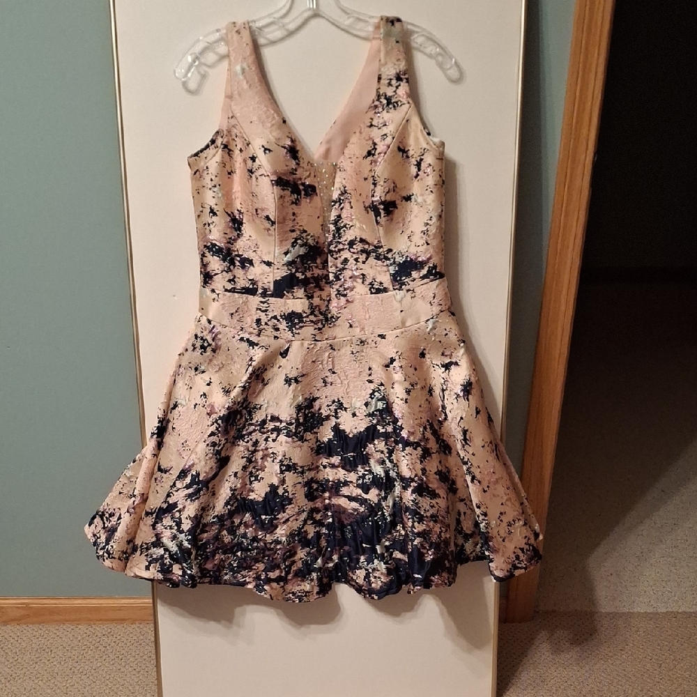 Pink and Black Splatter Dress
